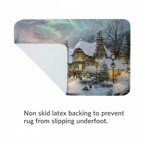 Thomas Kinkade Santa's Night Before Christmas Memory Foam Rug