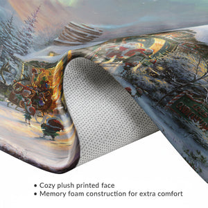 Thomas Kinkade Santa's Night Before Christmas Memory Foam Rug