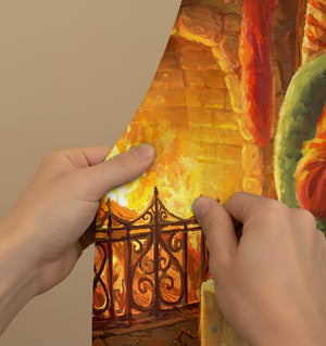 Thomas Kinkade Santa's Workshop Shower Curtain