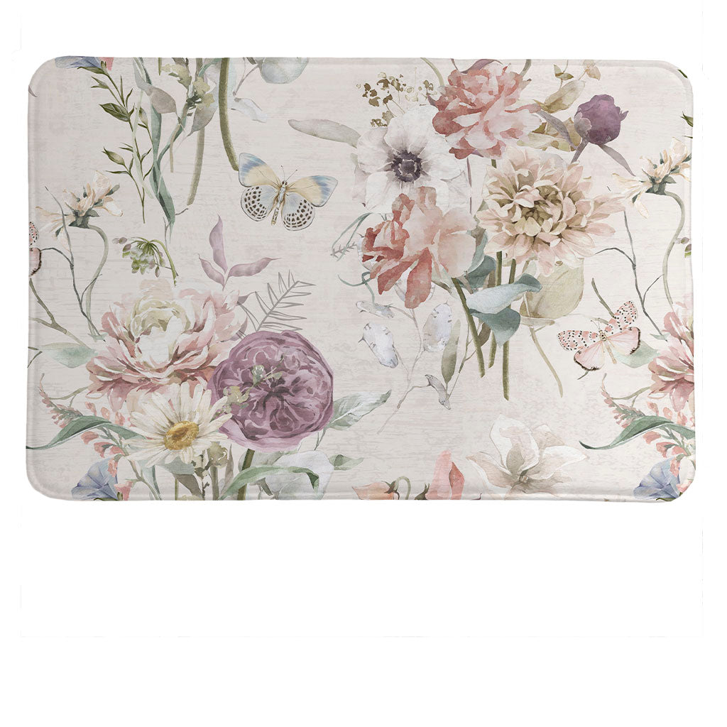 Scattered Wildflowers Memory Foam Rug