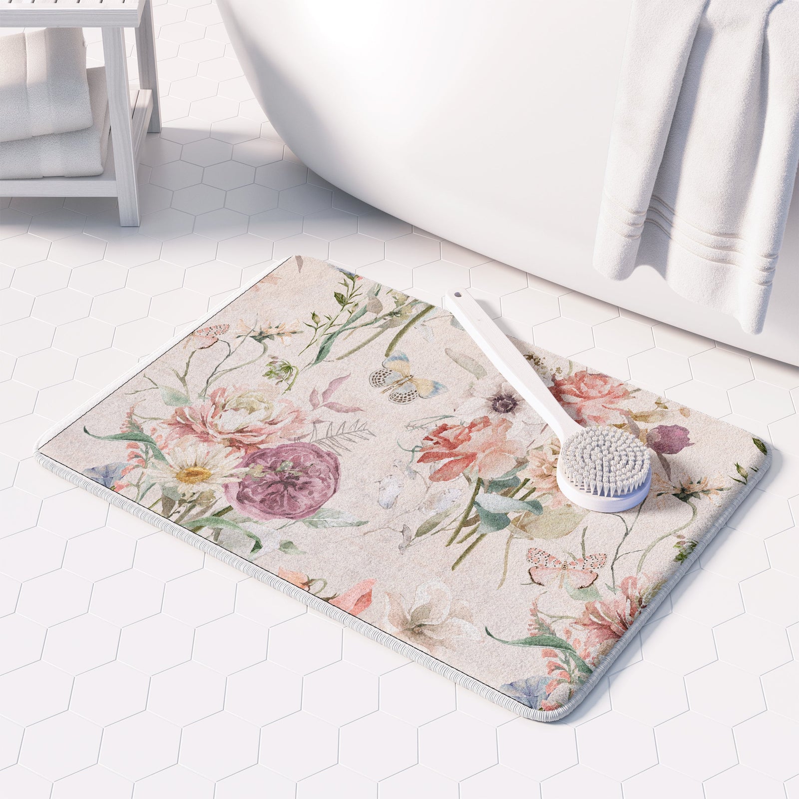 Scattered Wildflowers Memory Foam Rug