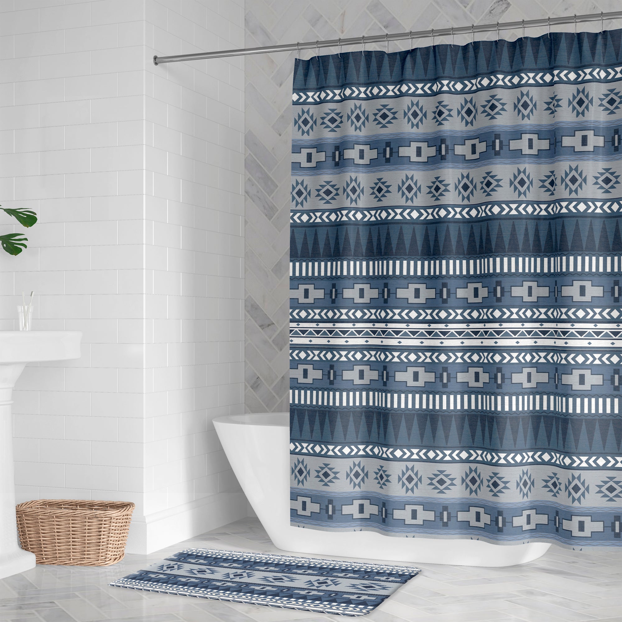 Sedona Canyon Blue Shower Curtain