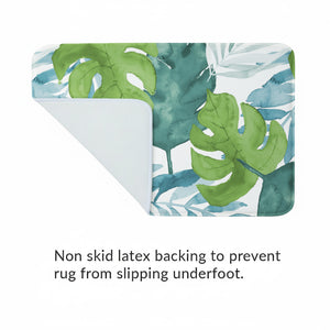 Serene Summer Palm Memory Foam Rug