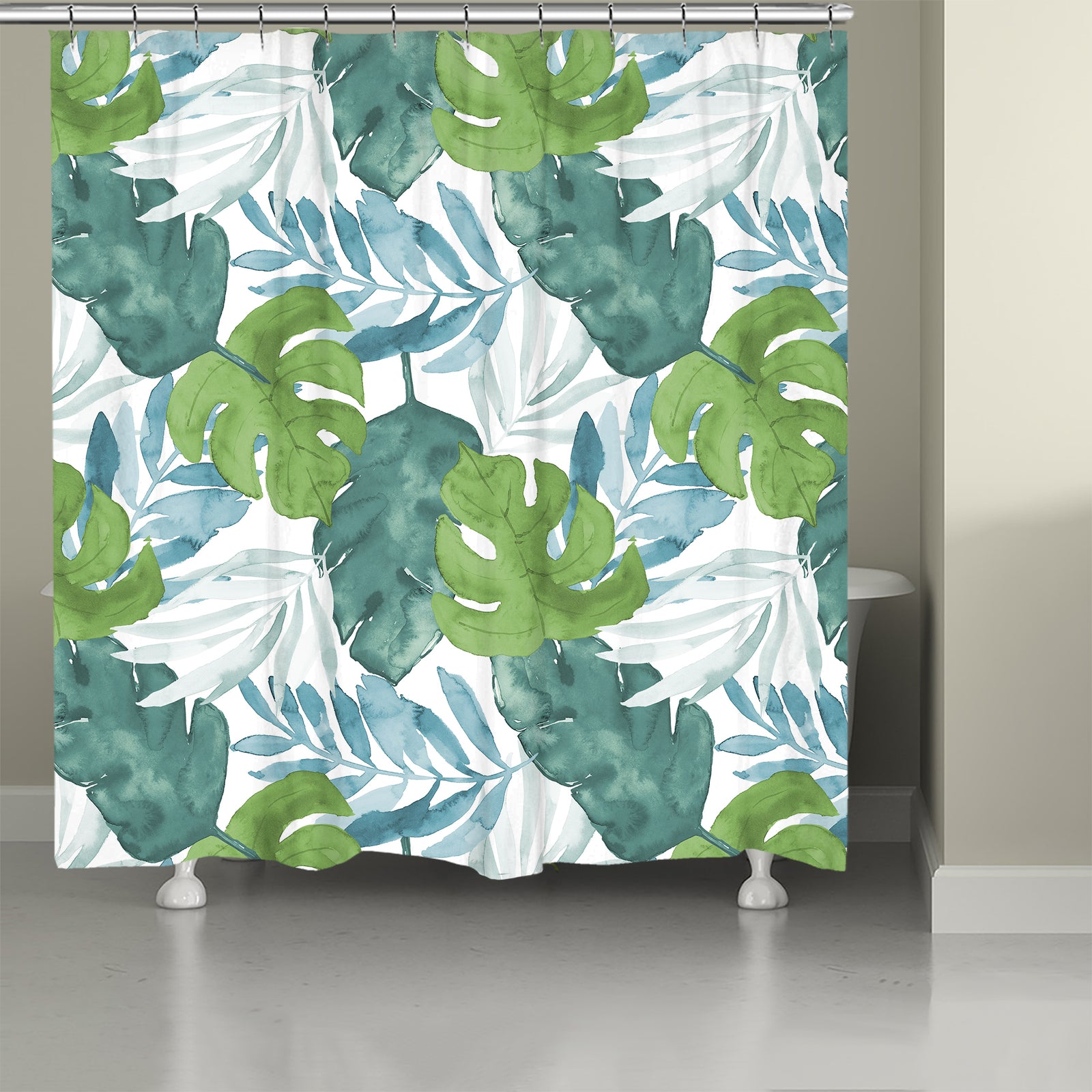 Serene Summer Palm Shower Curtain