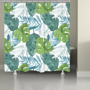 Serene Summer Palm Shower Curtain