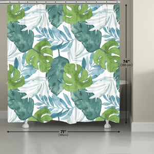 Serene Summer Palm Shower Curtain