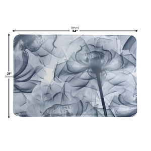 Translucent Flowers Memory Foam Rug