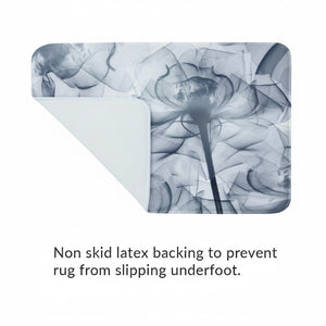 Translucent Flowers Memory Foam Rug