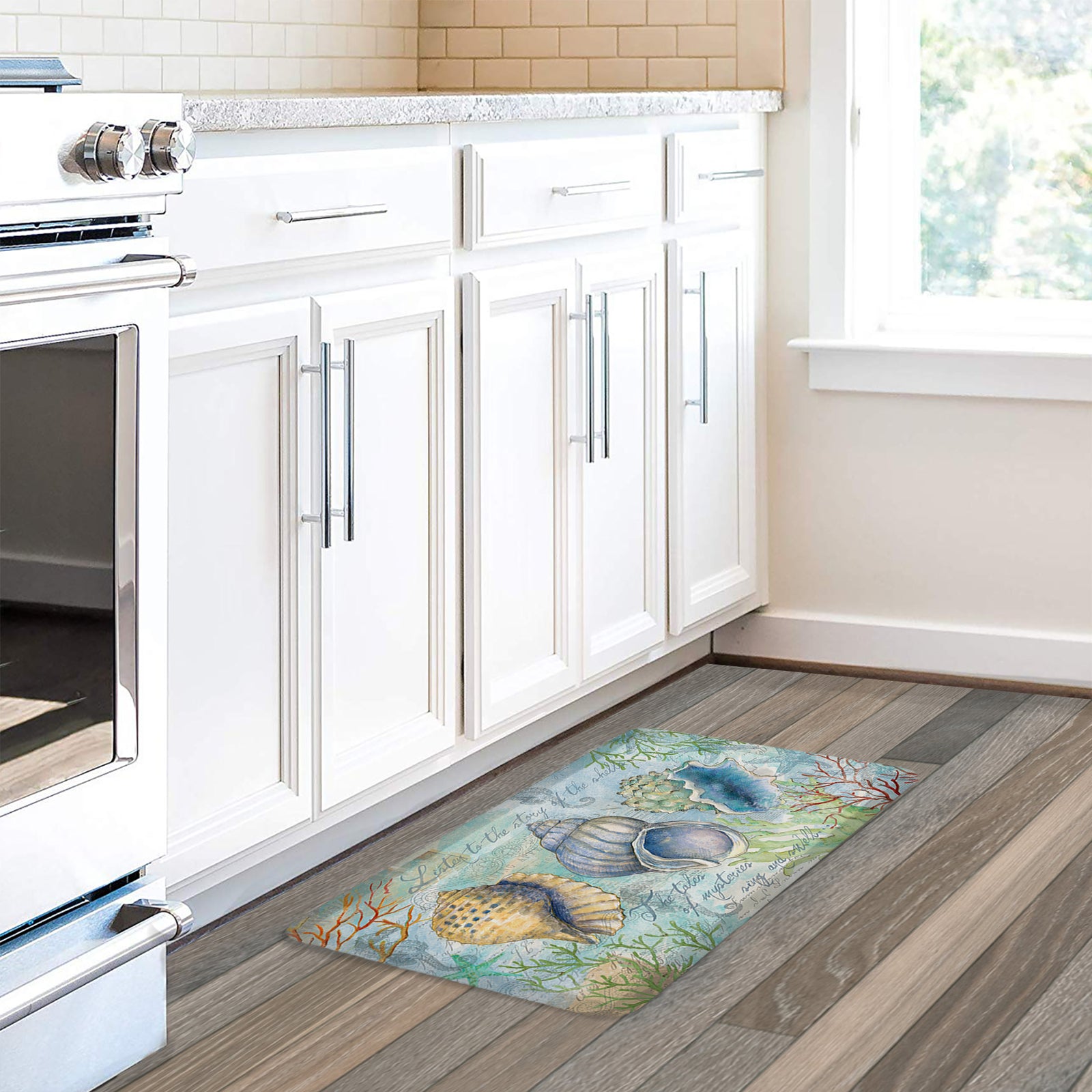 Sketchbook Shells Anti-Fatigue Kitchen Mat