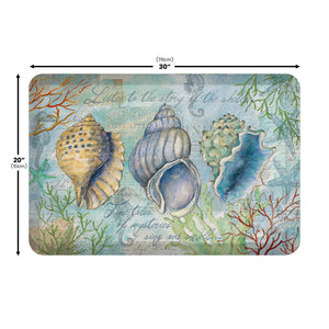 Sketchbook Shells Anti-Fatigue Kitchen Mat