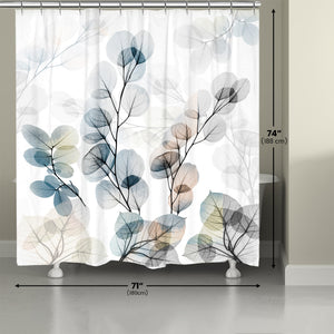 Multi Eucalyptus X-Ray Shower Curtain