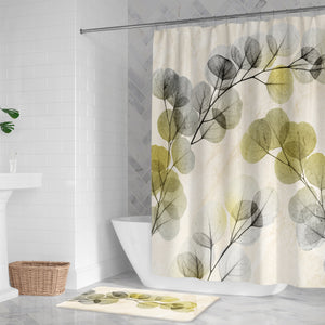 Smoky X-Ray of Eucalyptus Leaves Shower Curtain