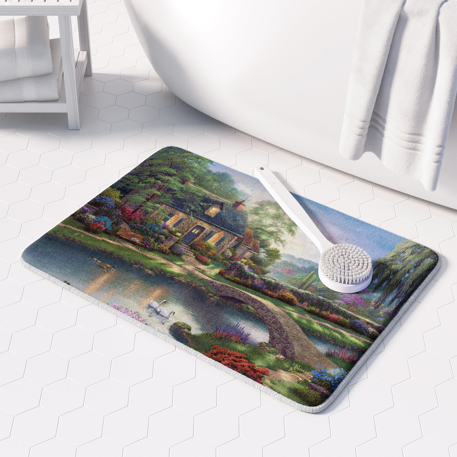 Thomas Kinkade Stoney Creek Cottage Memory Foam Rug