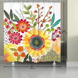 Sundaze Blooms Shower Curtain