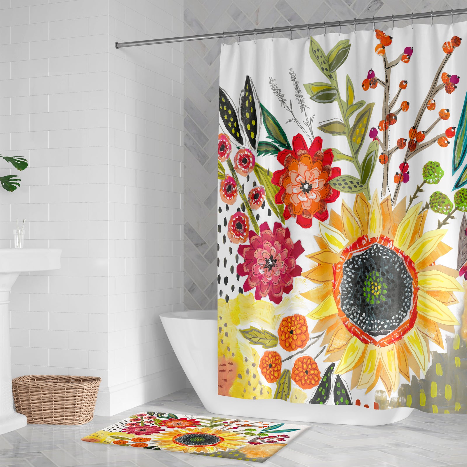 Sundaze Blooms Shower Curtain