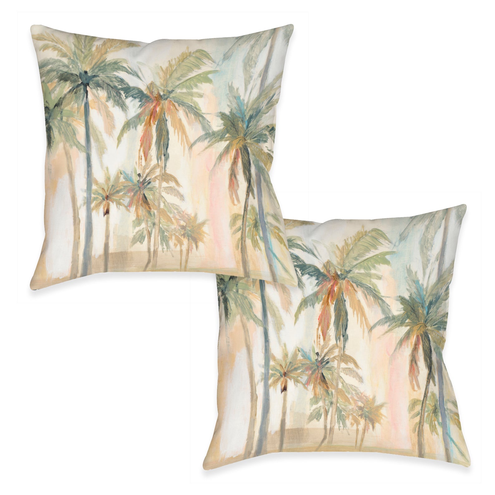The Palms Tropical Outdoor Decorative Pillow (Set of 2)