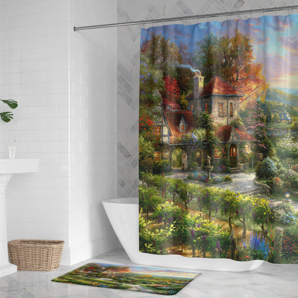 Thomas Kinkade Wine Country Living Shower Curtain - Laural Home