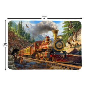 Thomas' Western Train Memory Foam Rug