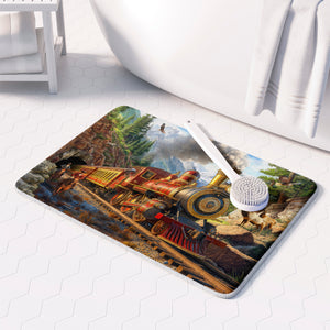 Thomas' Western Train Memory Foam Rug