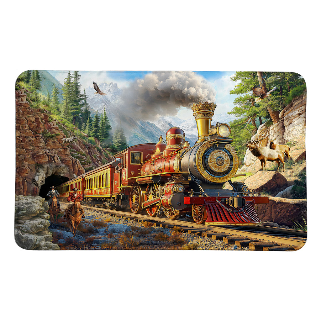 Thomas' Western Train Memory Foam Rug