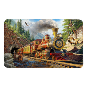 Thomas' Western Train Memory Foam Rug