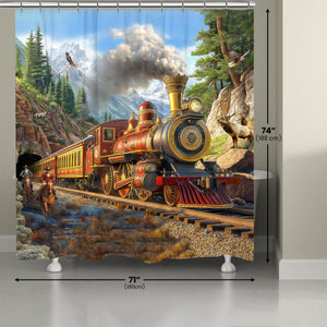 Thomas' Western Train Shower Curtain