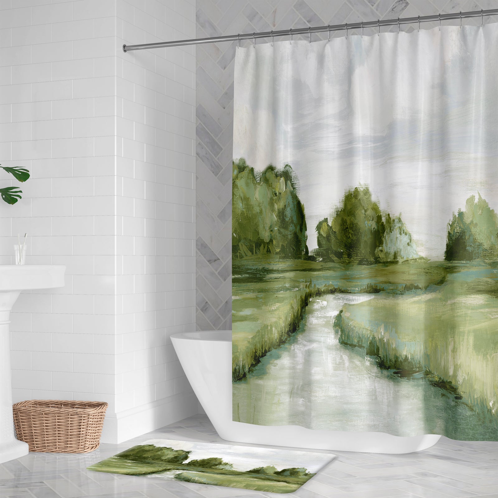 Tranquil Marsh Shower Curtain