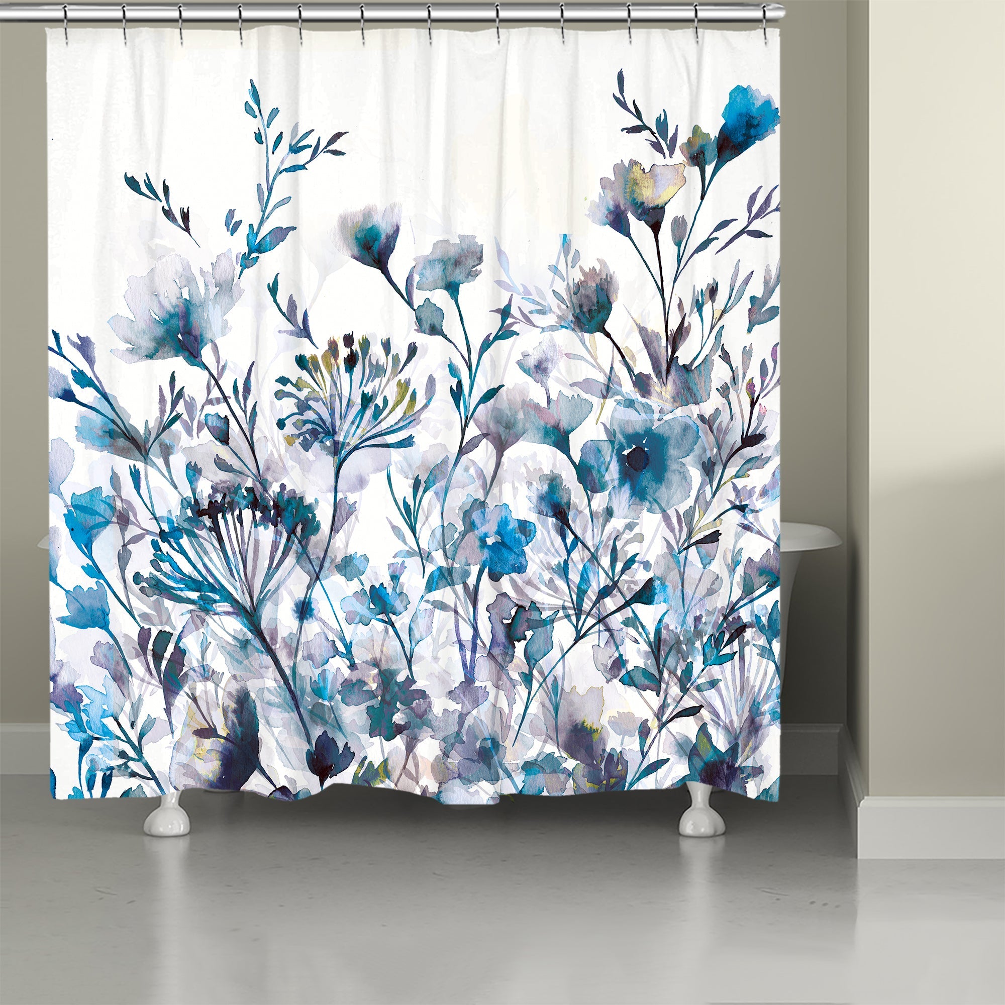 Transparent Garden Shower Curtain