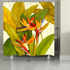 Tropical Bird of Paradise Shower Curtain