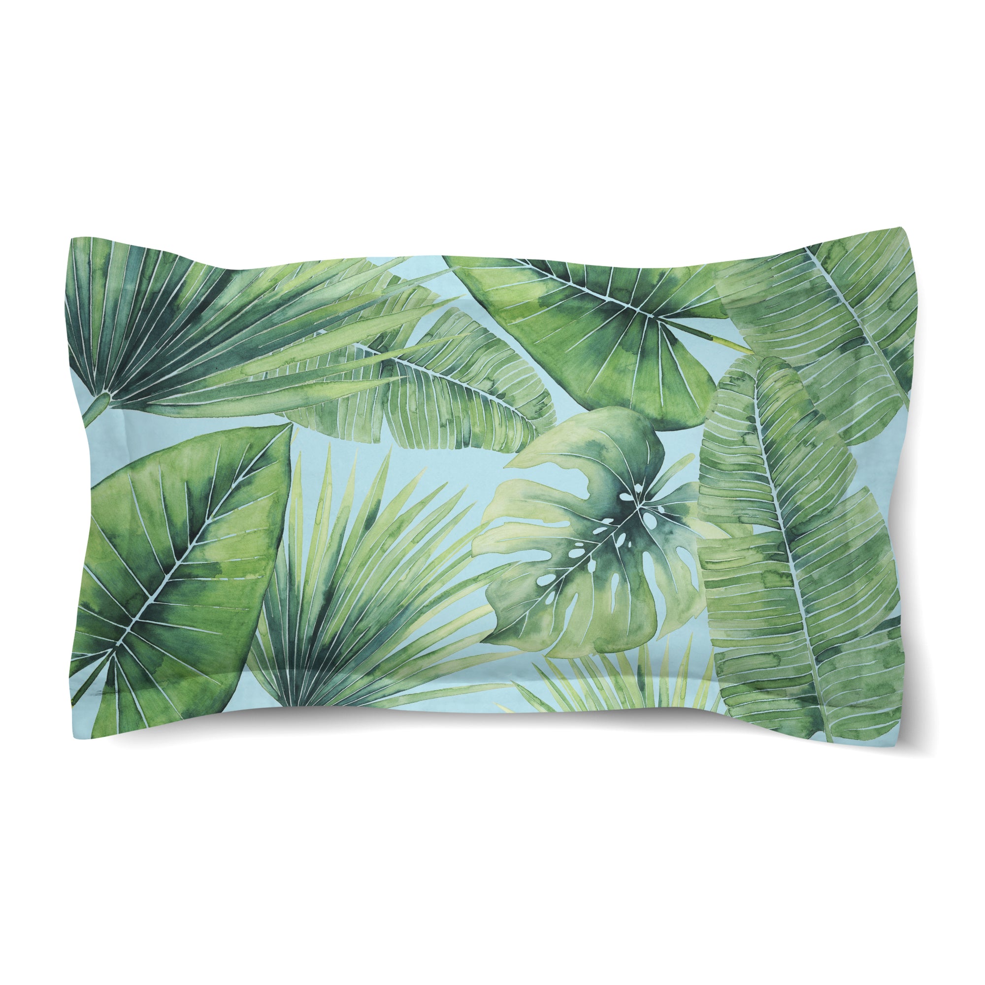 Tropical Palm Tree Leaves Duvet Sham