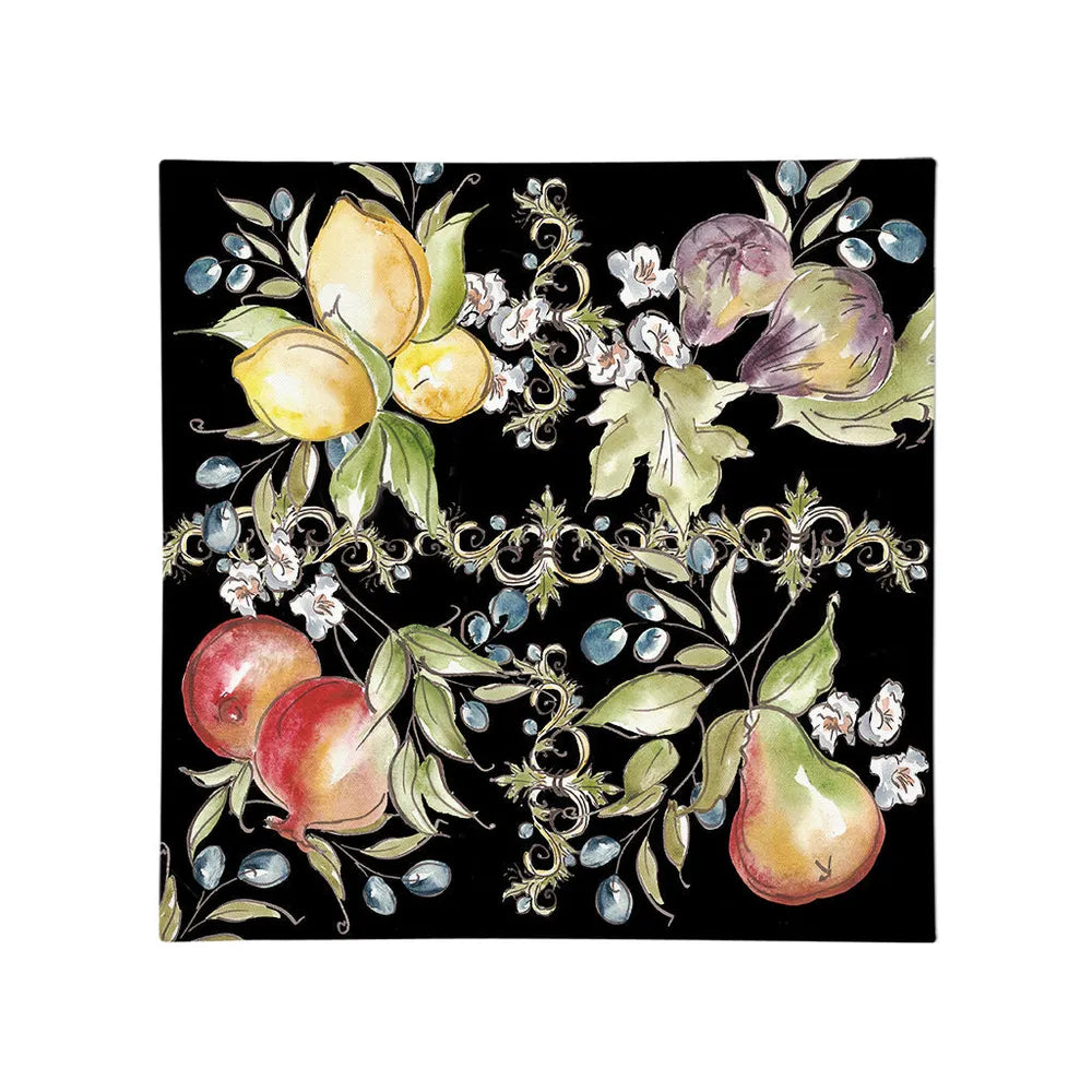 Tuscan Fruit Sketch Napkin Set of 4