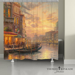 Thomas Kinkade Venetian Café Shower Curtain