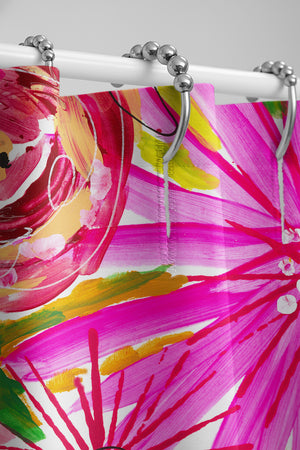 Vivid Floral Cluster Shower Curtain