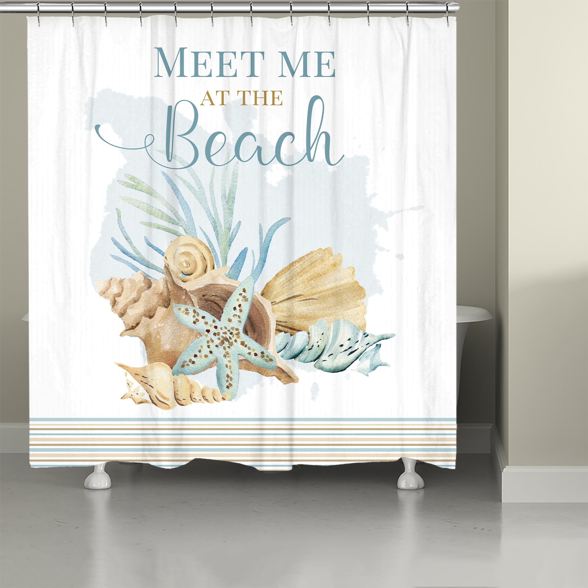 Weekend Getaway Shells Shower Curtain