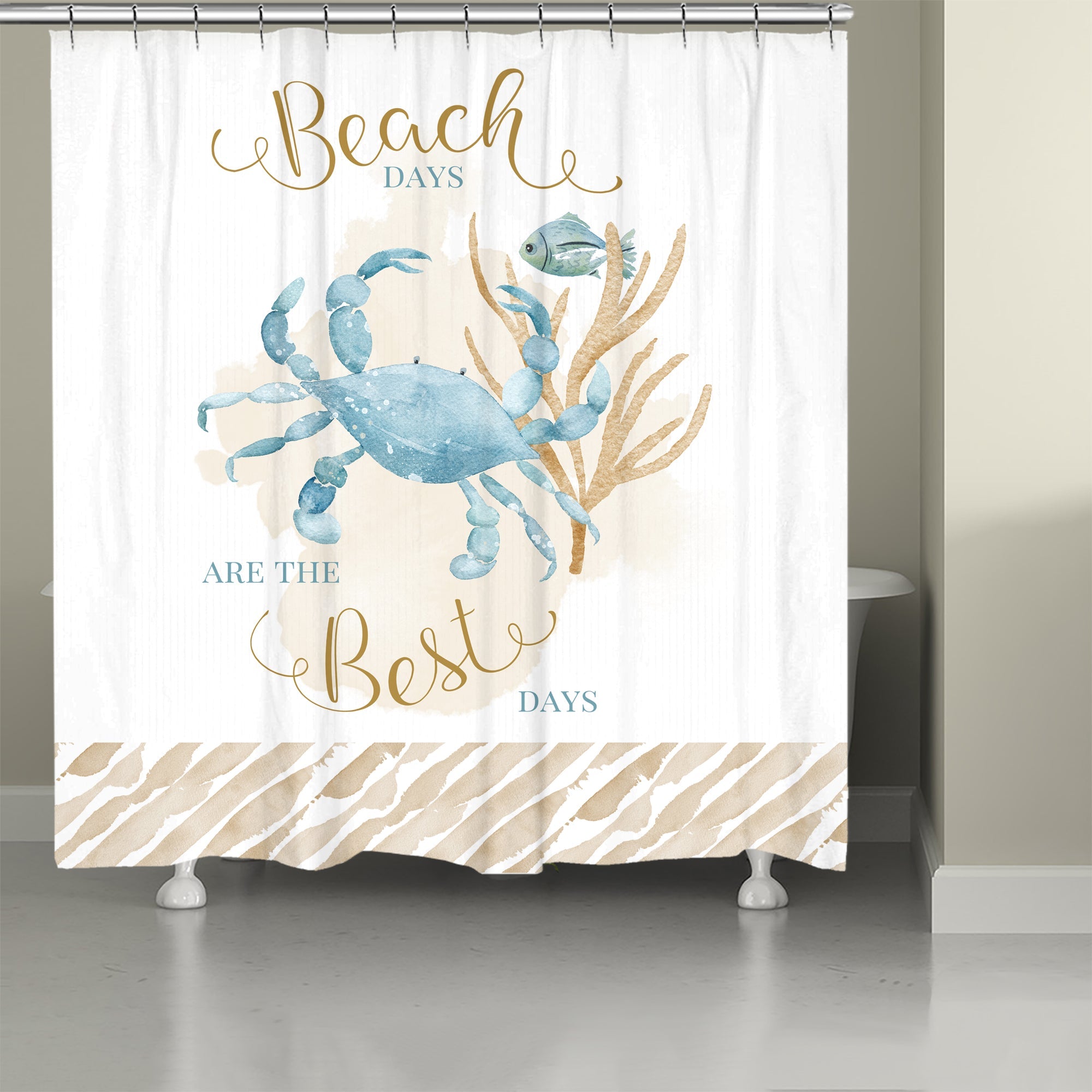 Weekend Getaway Crab Shower Curtain