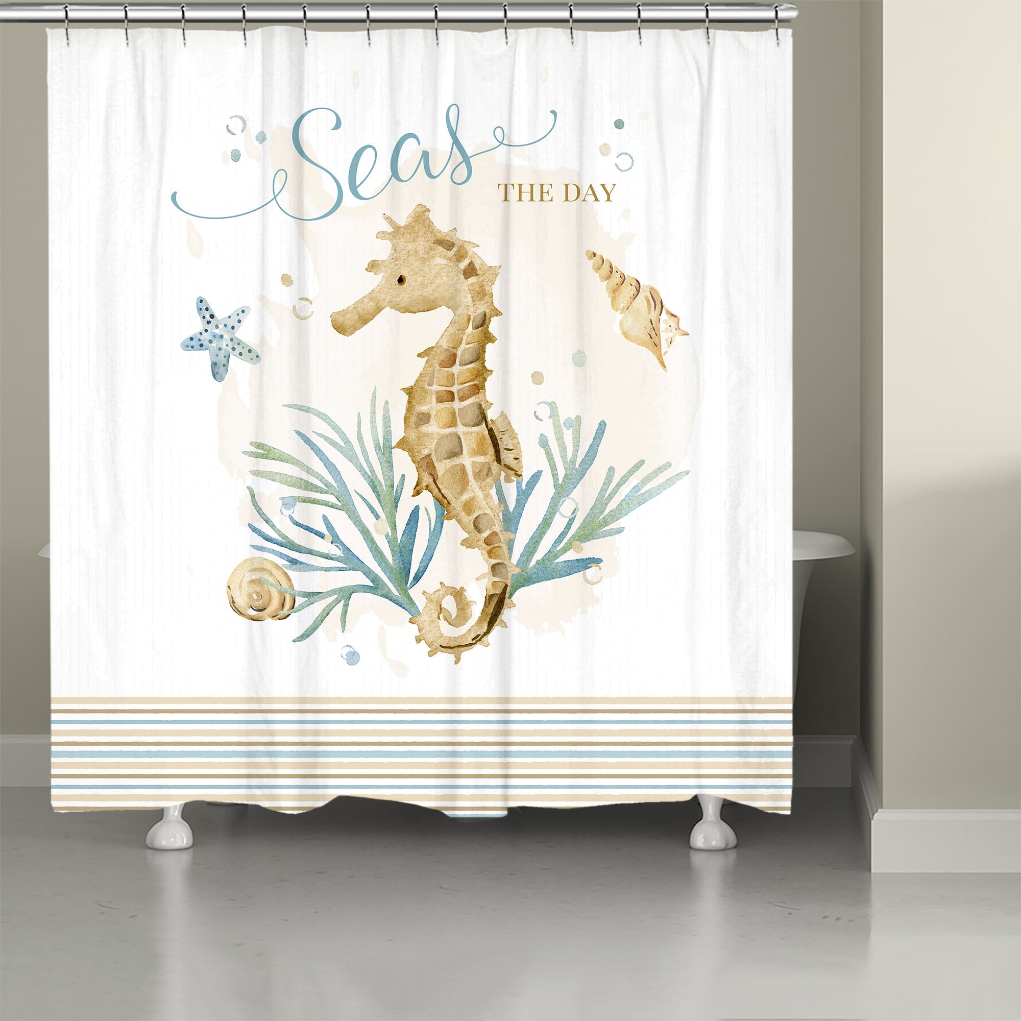 Weekend Getaway Seahorse Shower Curtain