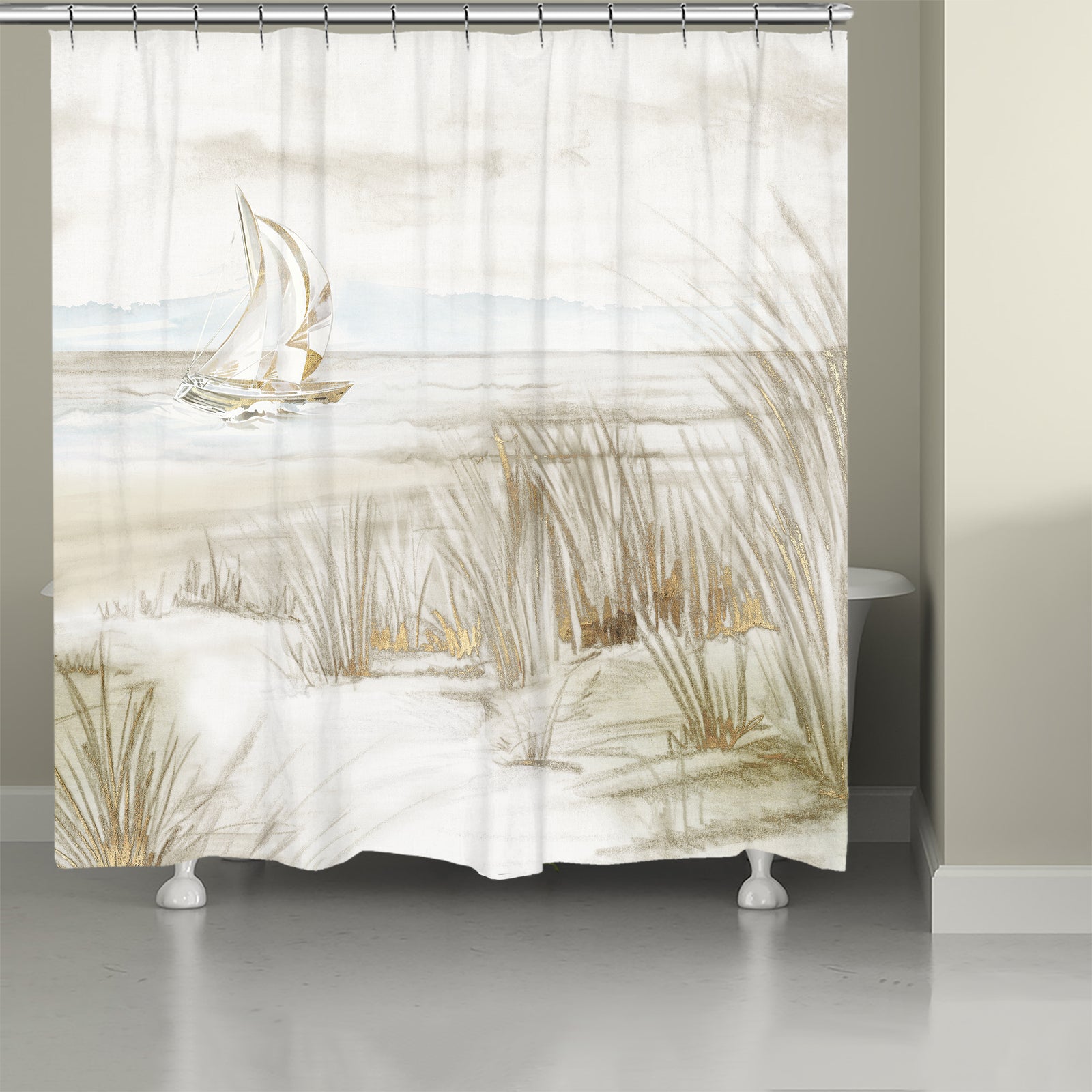 Whispering Shores Shower Curtain
