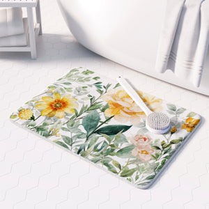 Cheerful Garden Memory Foam Rug