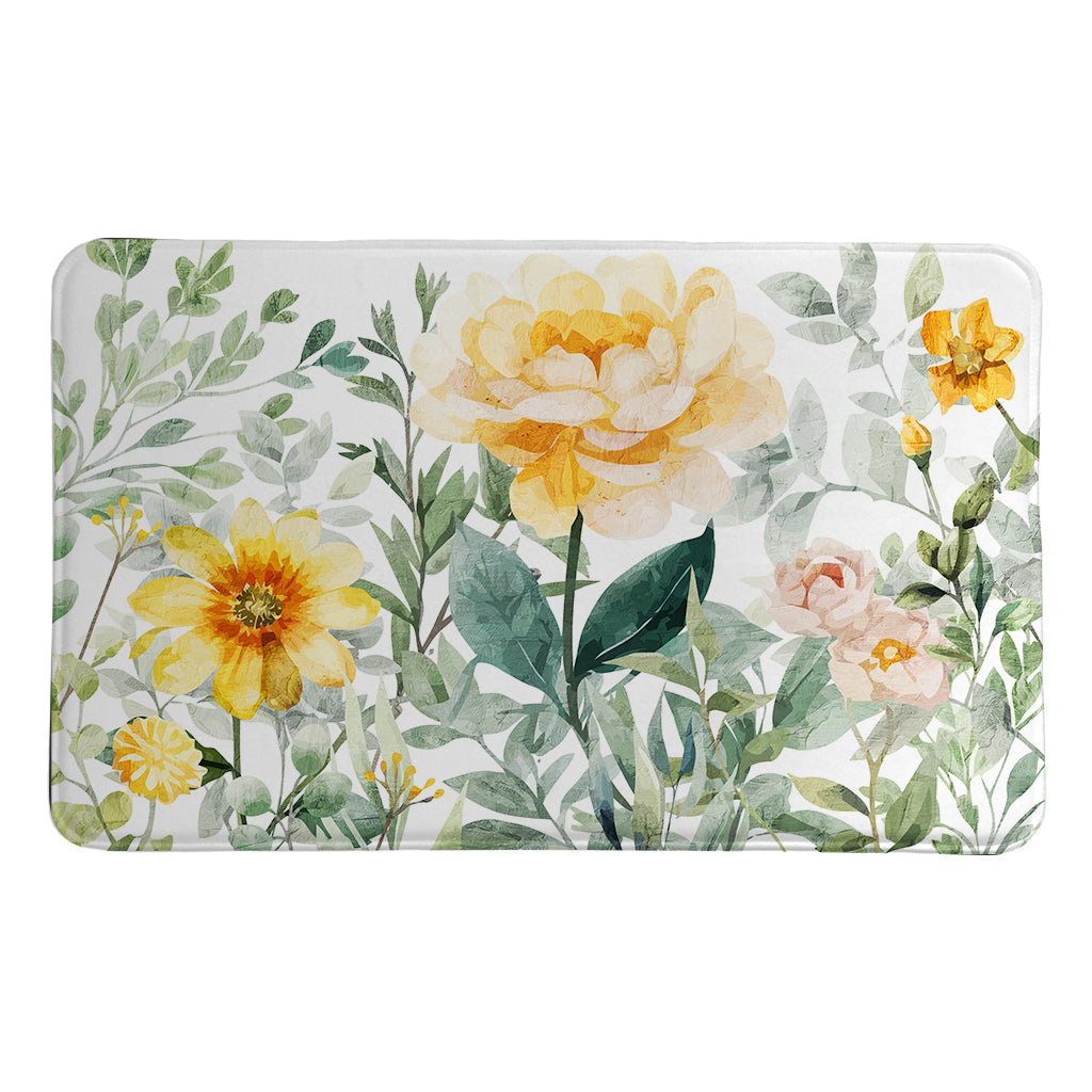 Cheerful Garden Memory Foam Rug
