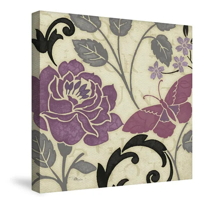 Perfect Petals I Lavender Canvas Wall Art 
