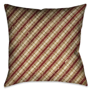 Country Cabin Moose Plaid Indoor Decorative Pillow