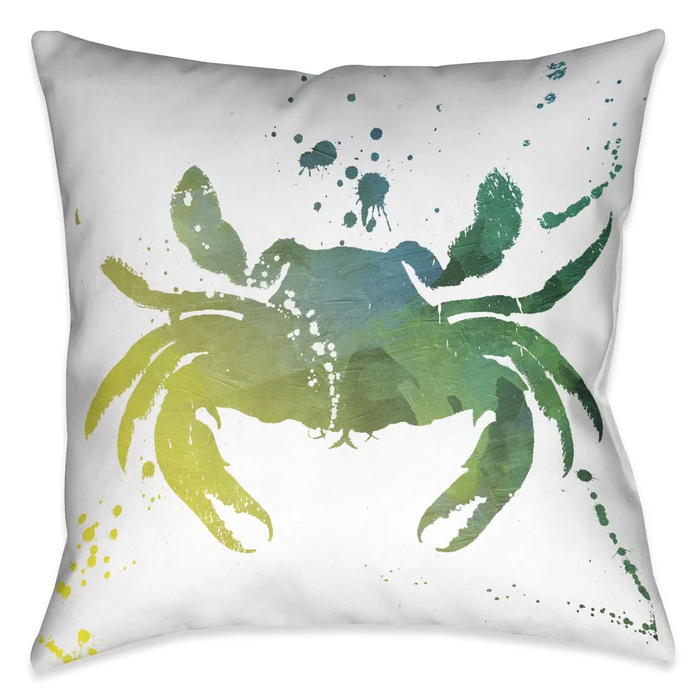 Crab Splatter Indoor Decorative Pillow