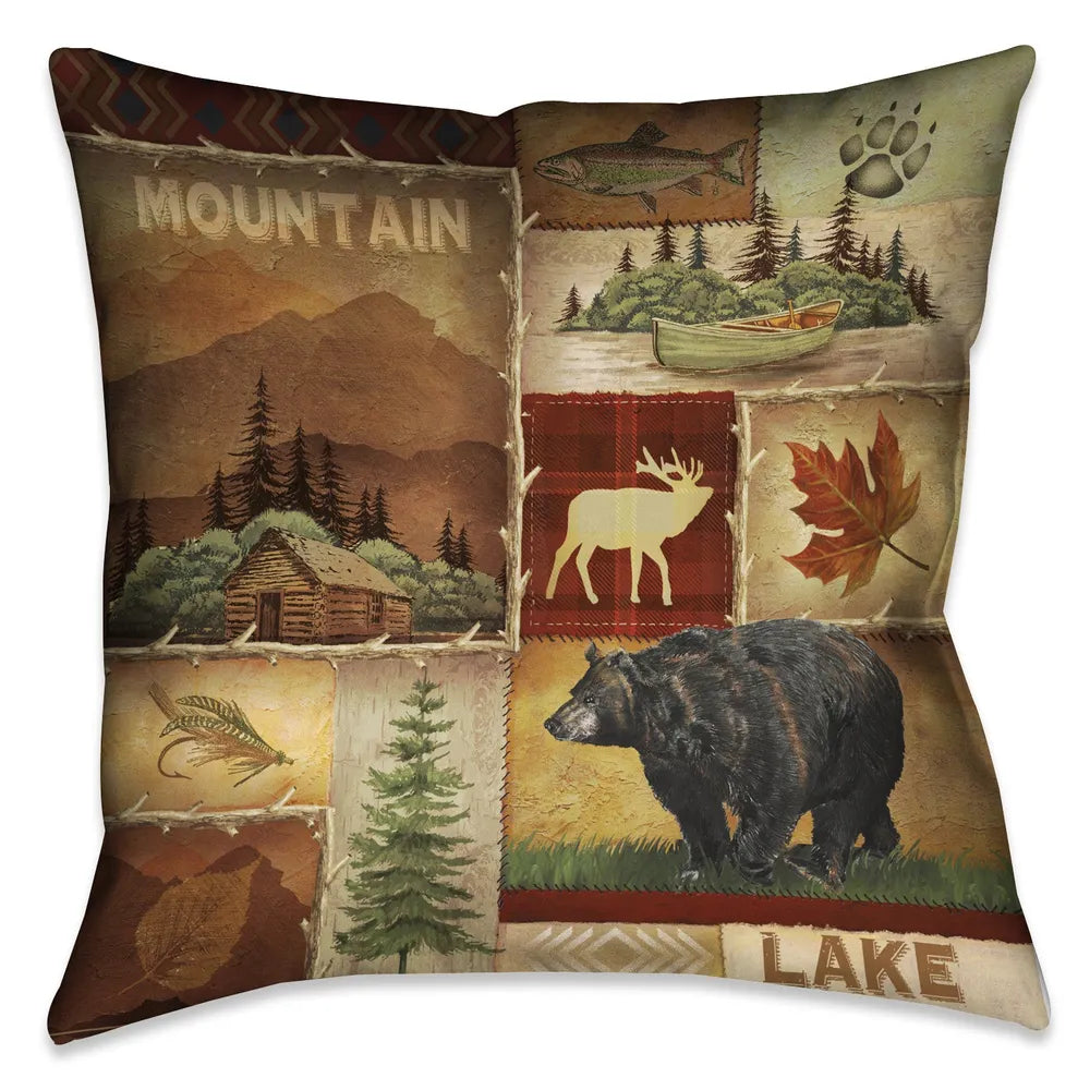 Lodge Collage I Indoor Decorative Pillow