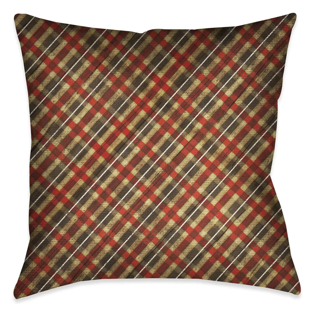 plaid deer pillow