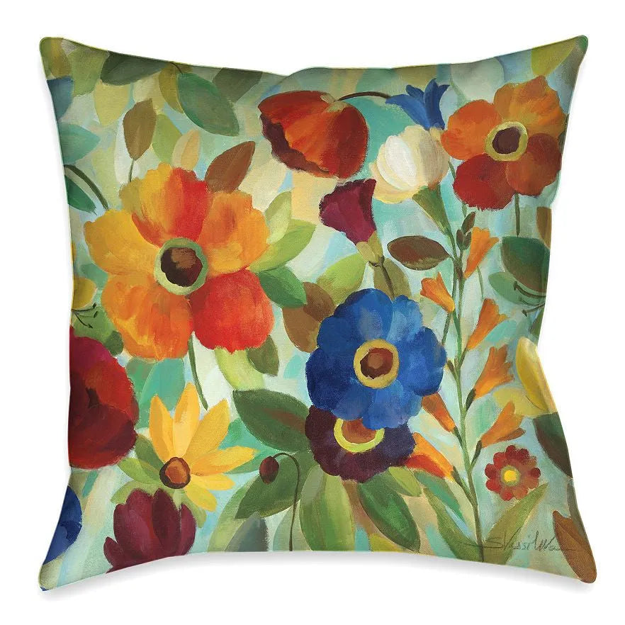 Summer Floral Indoor Decorative Pillow 