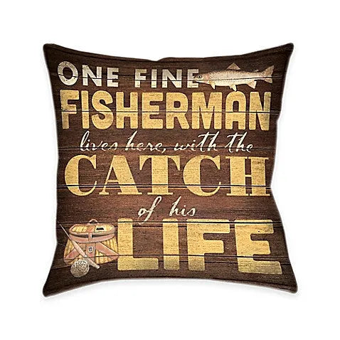 Fine Fisherman Indoor Decorative Pillow 