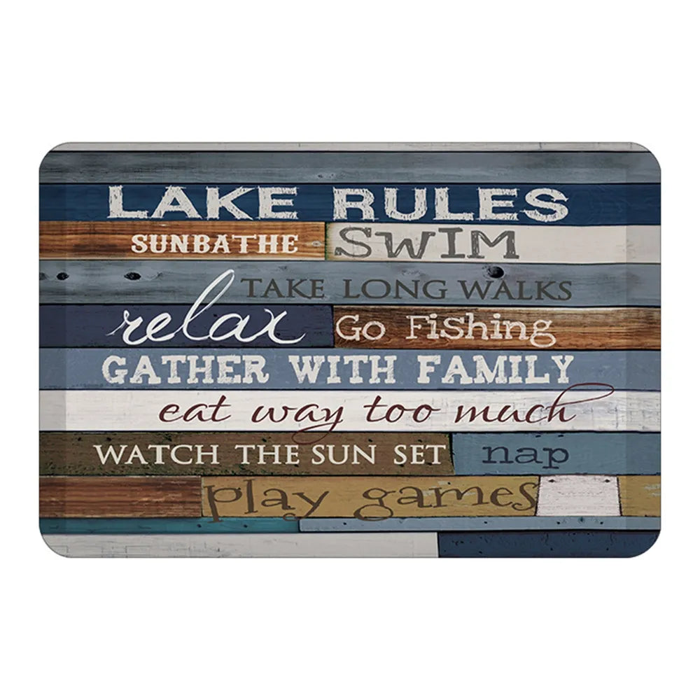 Lake Rules Anti-Fatigue Kitchen Mat