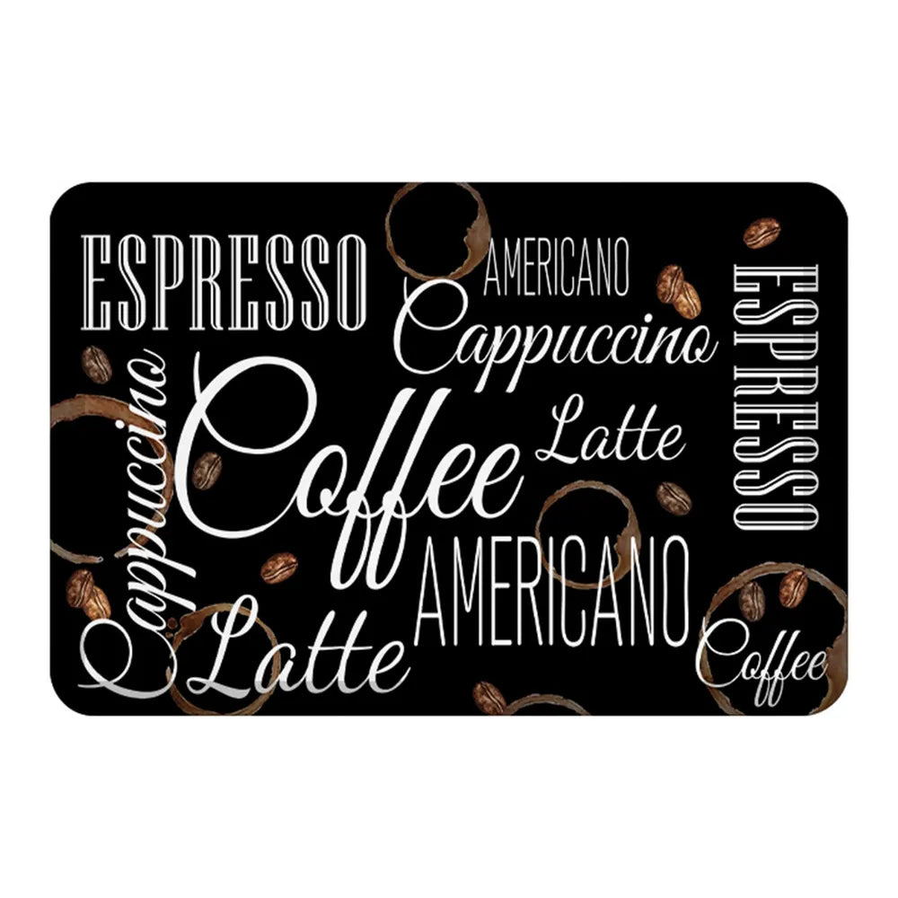 Barista Coffee House Chalk Art Artistic Beautiful Anti Fatigue Unique Floor  Mats Kitchen Mats 47 X 18 X 10mm Cushion Coffee Large 