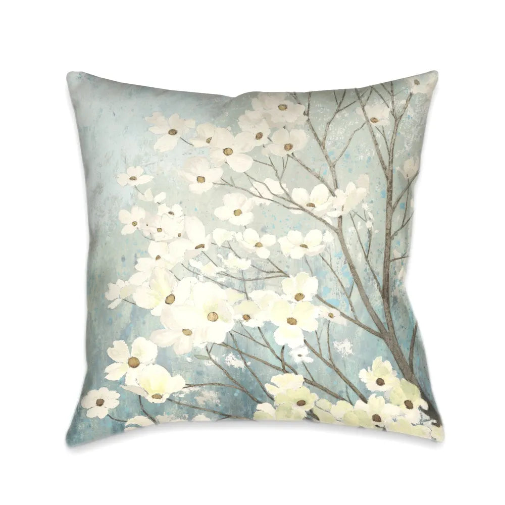 Dogwood Blossoms I Indoor Decorative Pillow 