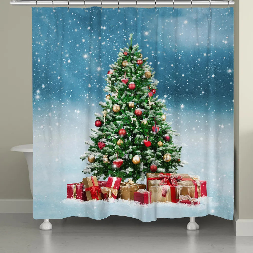 Snowy Tree Shower Curtain 